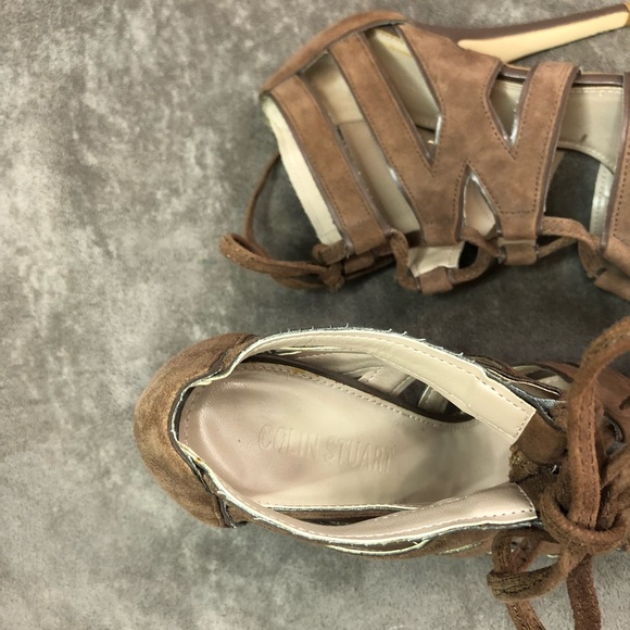 NWOB Colin Stuart lace up heels Sz 8.5 - Picture 4 of 5